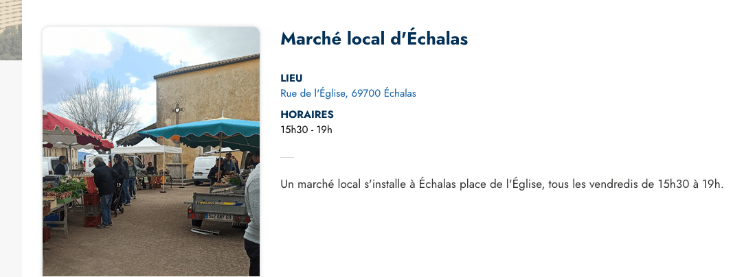 Lire la suite à propos de l’article Marchés Hebdomadaires